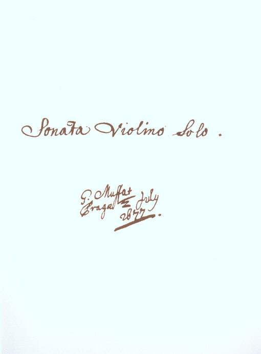 Sonata violino solo : Prag 1677