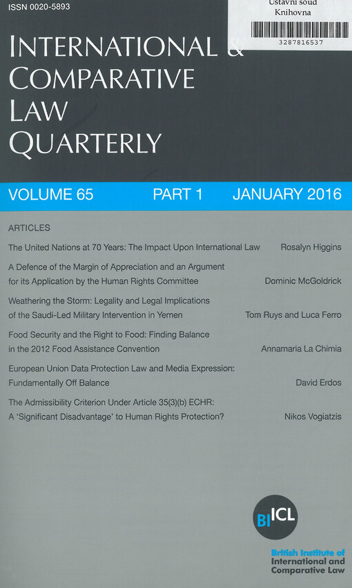 International and comparative law quarterly