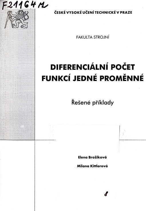 Diferenciální počet funkcí jedné proměnné : řešené příklady