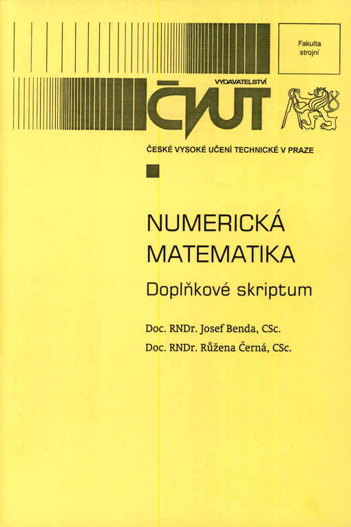 Numerická matematika :doplňkové skriptum