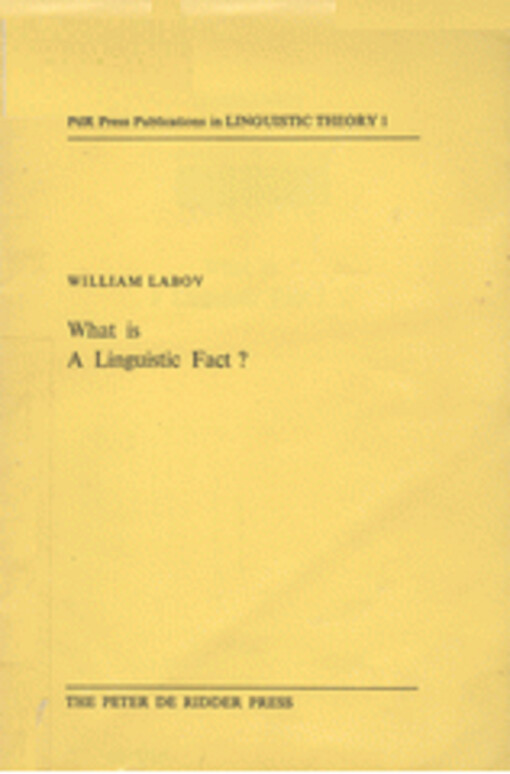 What is a linguistic fact?