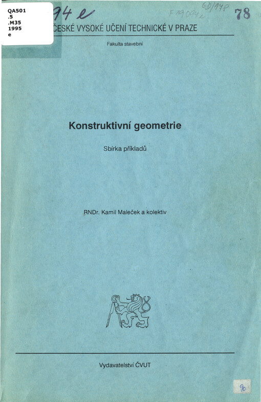 Konstruktivní geometrie : sbírka příkladů