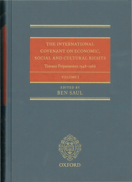 The international covenant on economic, social and cultural rights : travaux préparatoires 19418-1966. Volume I