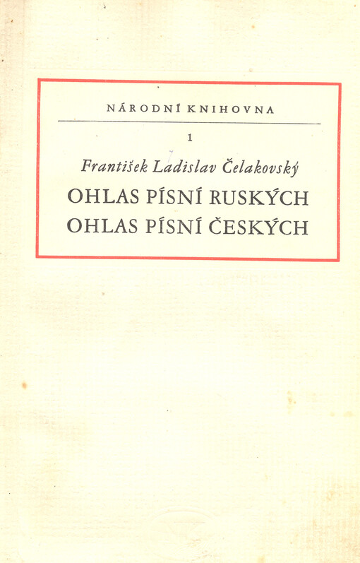 Ohlas písní ruských ;Ohlas písní českých