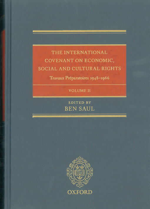 The international covenant on economic, social and cultural rights : travaux préparatoires 19418-1966. Volume II