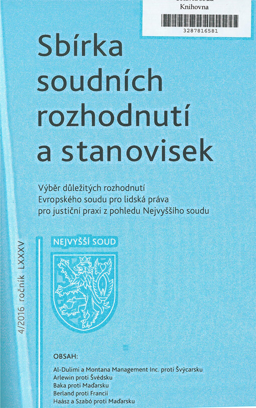 Sbírka soudních rozhodnutí a stanovisek 
