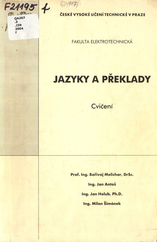 Jazyky a překlady: cvičení