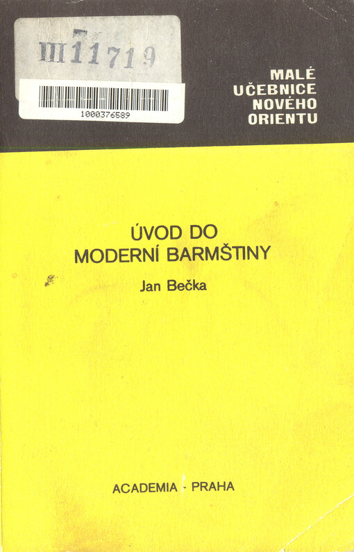 Úvod do moderní barmštiny