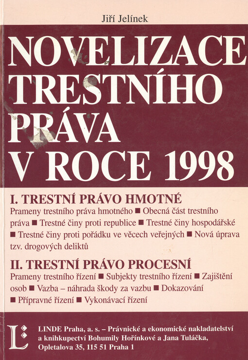 Novelizace trestního práva v roce 1998