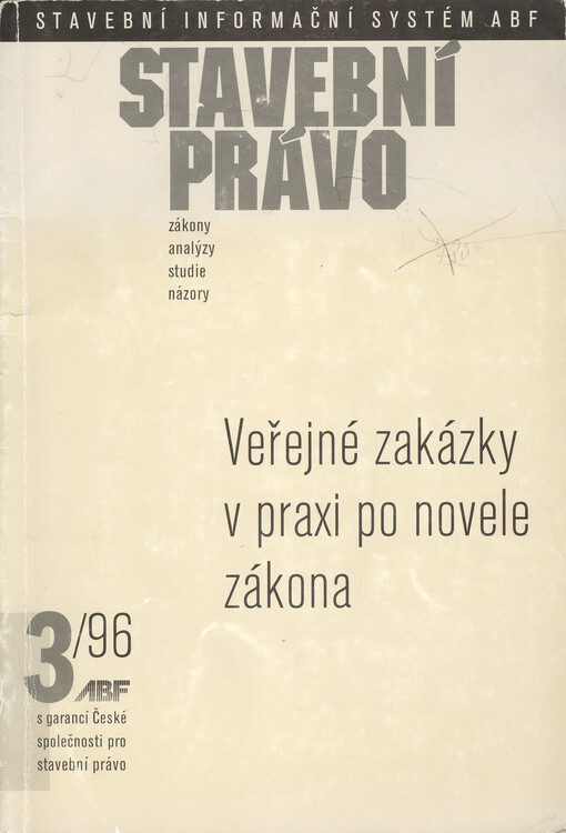 Veřejné zakázky v praxi po novele zákona