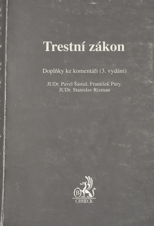 Trestní zákon: doplňky ke komentáři (3. vyd.)