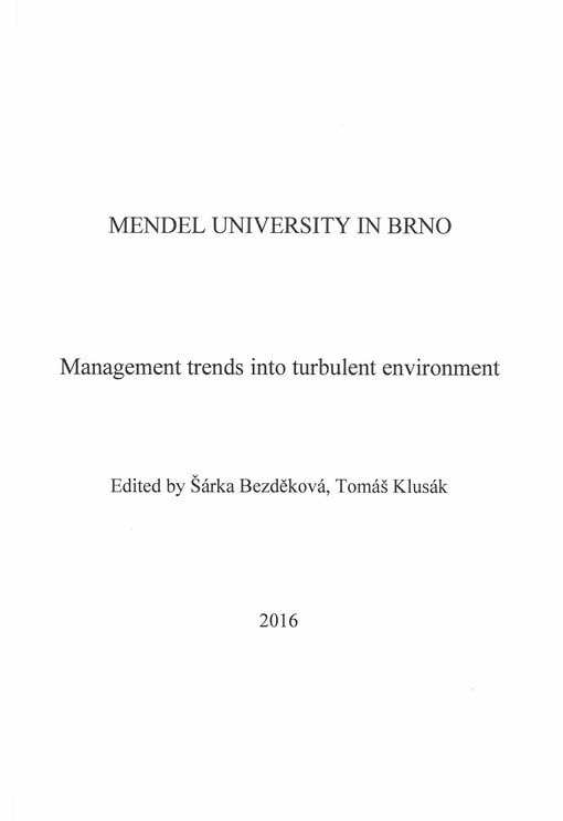 Management trends into turbulent environment