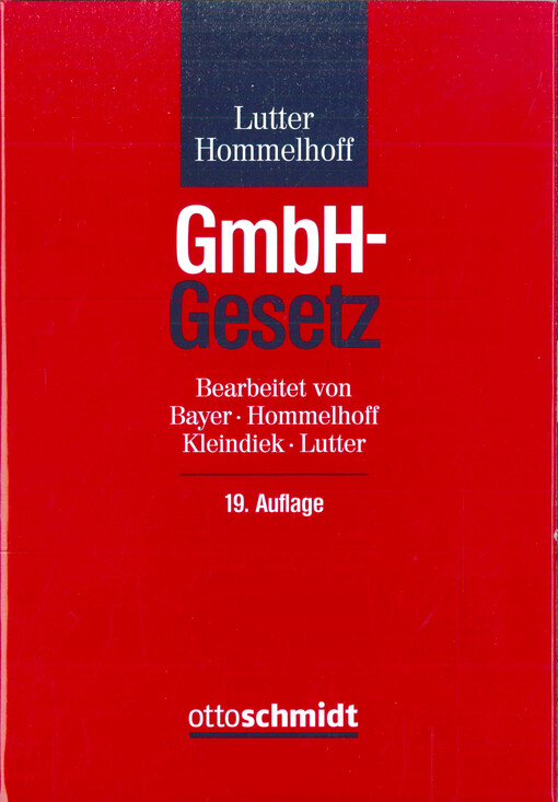 GmbH-Gesetz : Kommentar