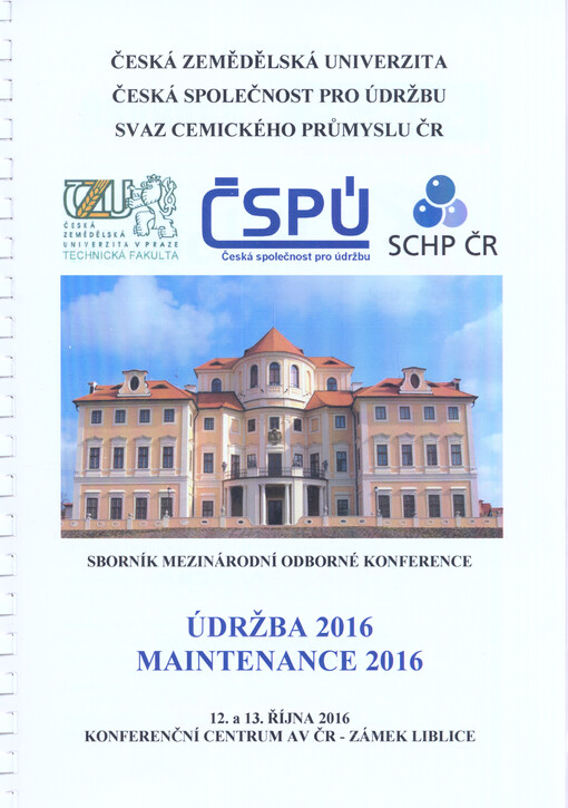 Údržba ... = Maintenance ... : sborník ... mezinárodní odborné konference