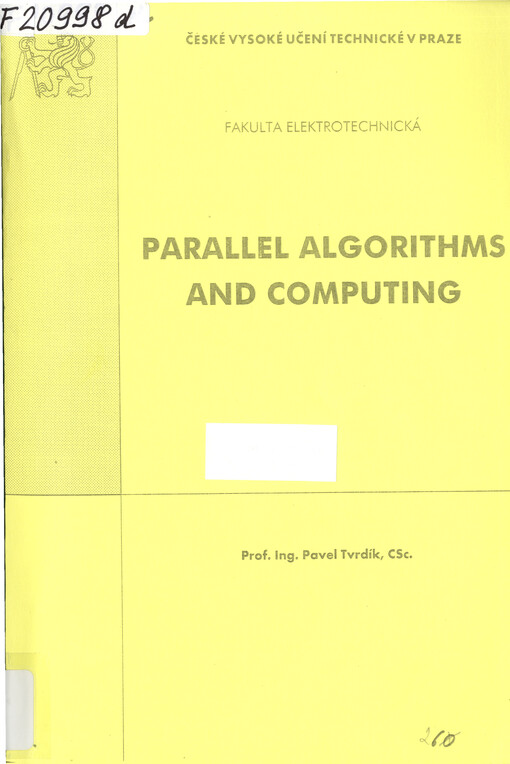 Parallel algorithms and computing