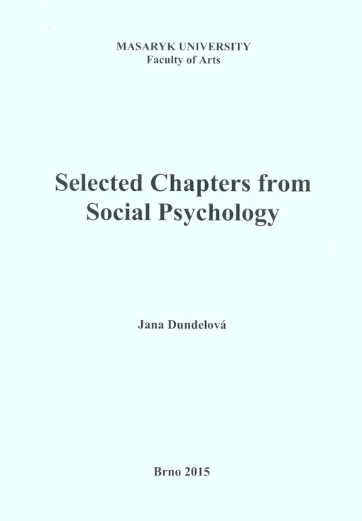 Selected chapters from social psychology
