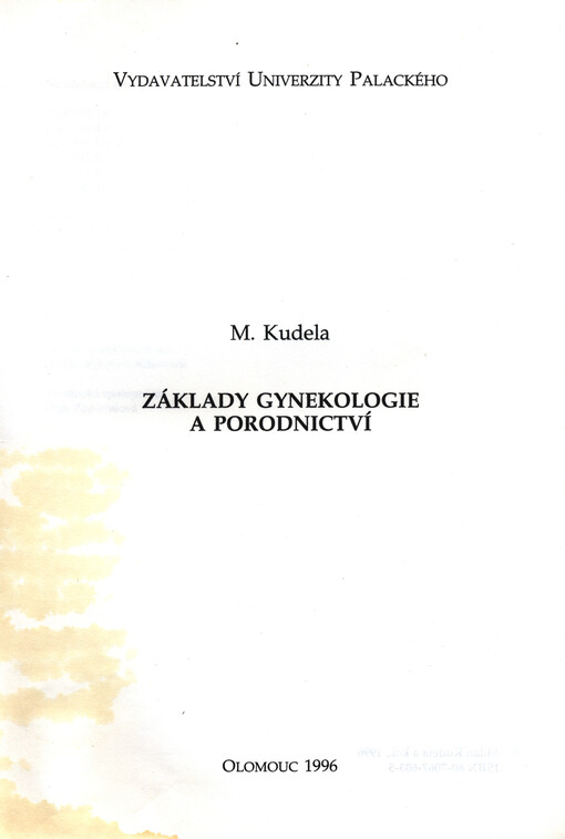 Základy gynekologie a porodnictví