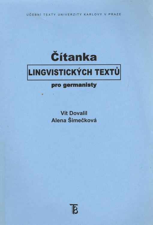 Čítanka lingvistických textů pro germanisty