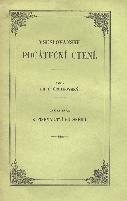 Všeslovanské počáteční čtení. Částka první, Z písemnictví polského