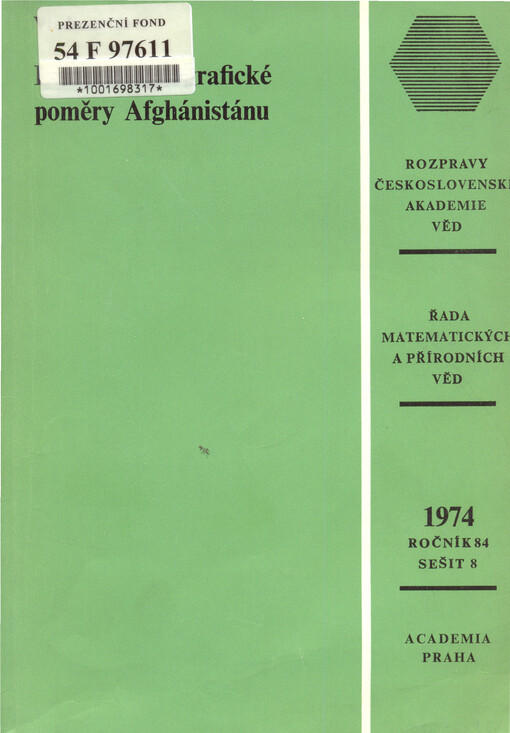 Lékařsko-geografické poměry Afghánistánu