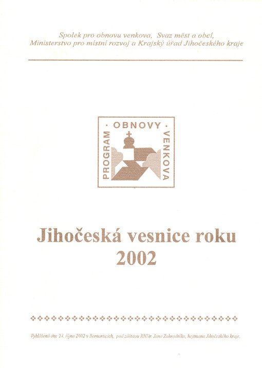 Jihočeská vesnice roku ...