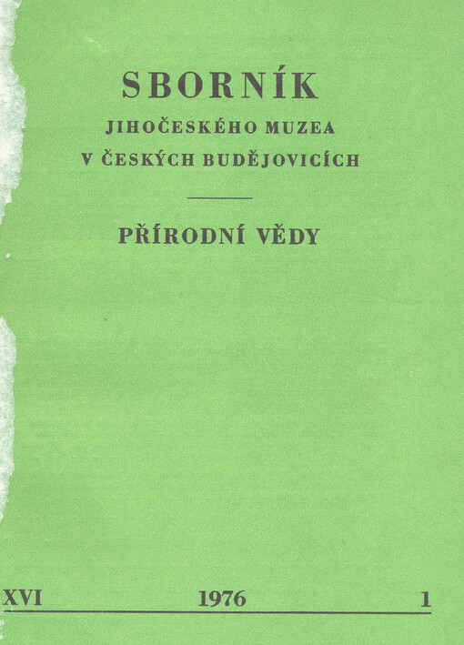 Sborník Jihočeského muzea v Českých Budějovicích. Přírodní vědy
