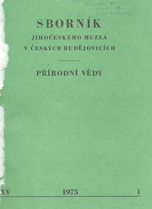 Sborník Jihočeského muzea v Českých Budějovicích. Přírodní vědy