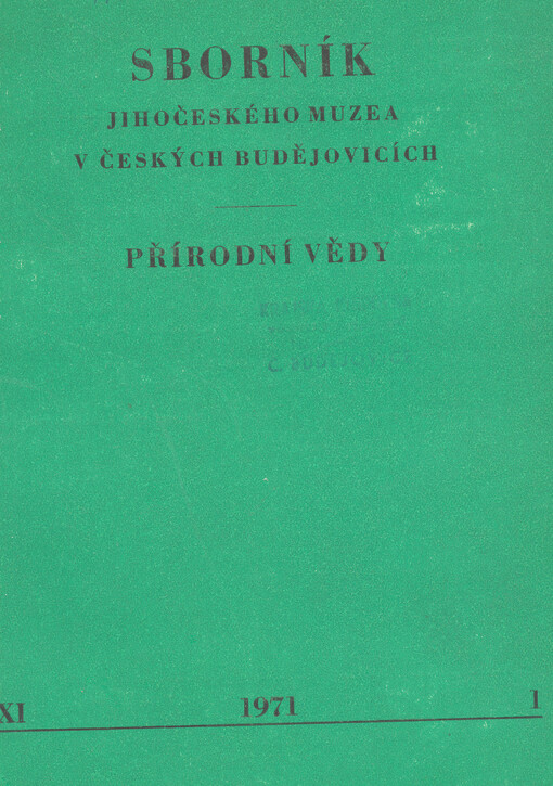 Sborník Jihočeského muzea v Českých Budějovicích. Přírodní vědy