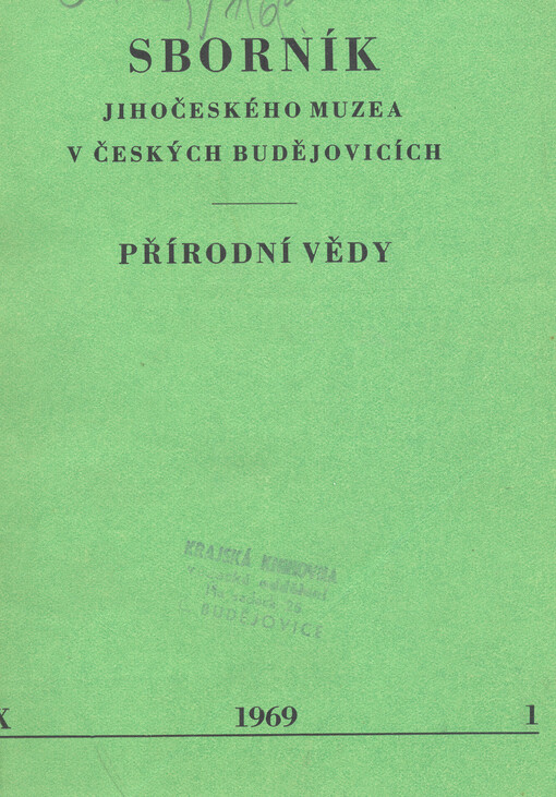 Sborník Jihočeského muzea v Českých Budějovicích. Přírodní vědy