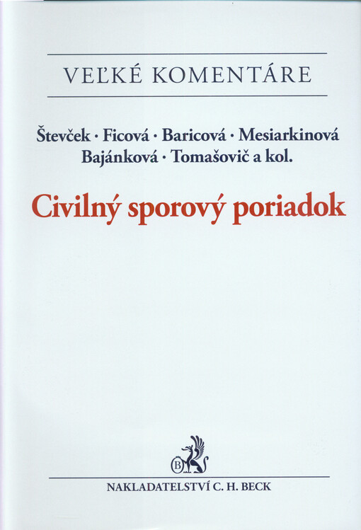 Civilný sporový poriadok : komentár