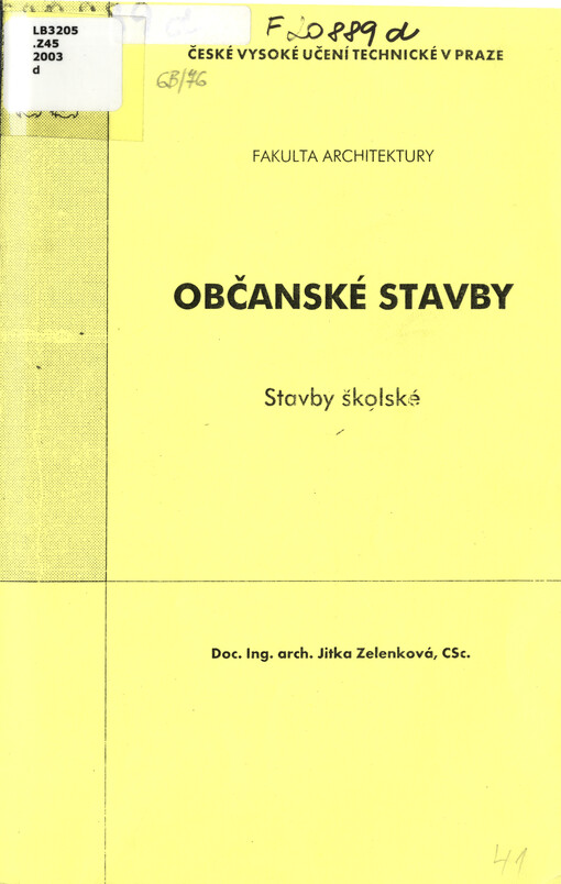Občanské stavby :stavby školské