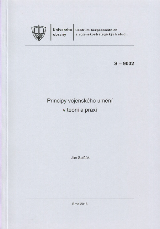 Principy vojenského umění v teorii a praxi : studijní text