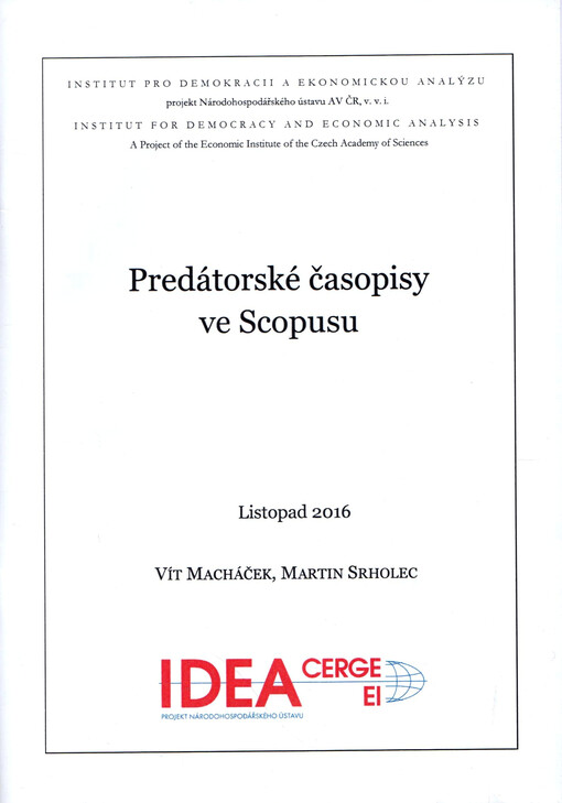 Predátorské časopisy ve Scopusu