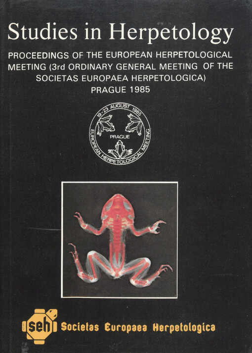 Studies in Herpetology :proceedings of the European Herpetological Meeting (3. Ordinary General Meeting of the Societas Europaea Herpetologica) Prague, August 19-23, 1985