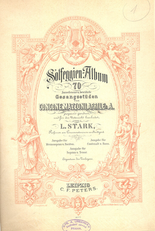 Solfeggien-Album 70 auserlesene u. bewährte Gesangsetüden