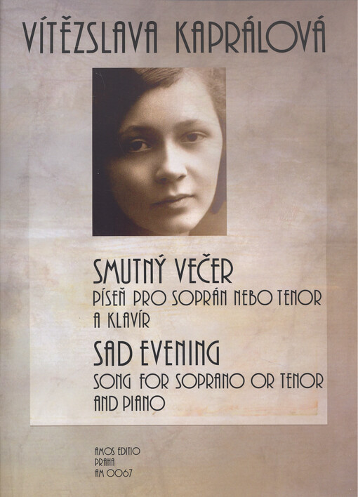 Smutný večer píseň pro soprán nebo tenor a klavír = Sad evening : song for soprano or tenor and piano
