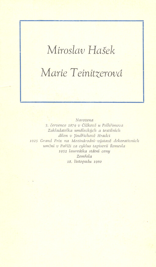 Marie Teinitzerová