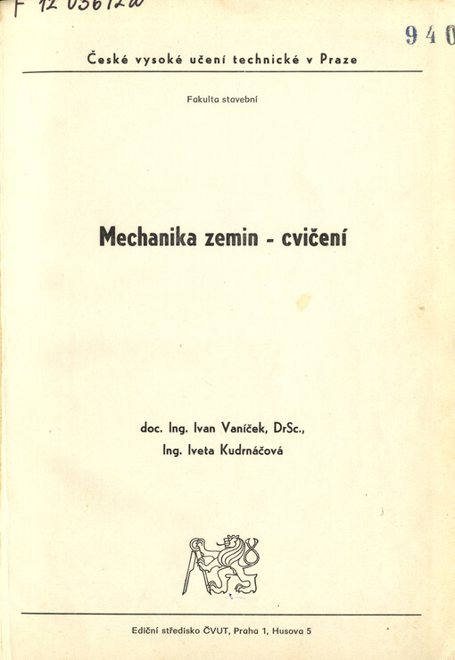 Mechanika zemin :cvičení