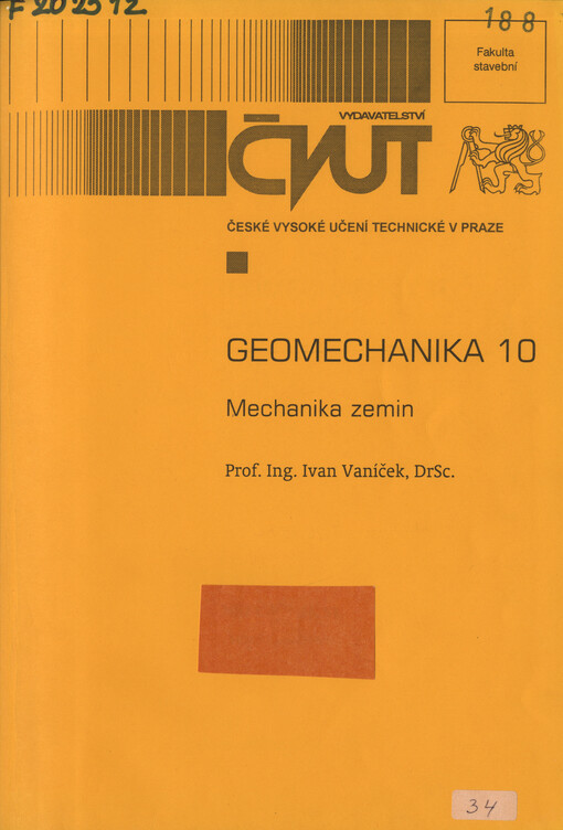 
  Geomechanika 10
  : Mechanika zemin 