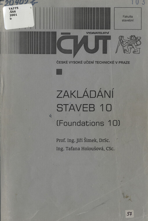 
  Zakládání staveb 10
  