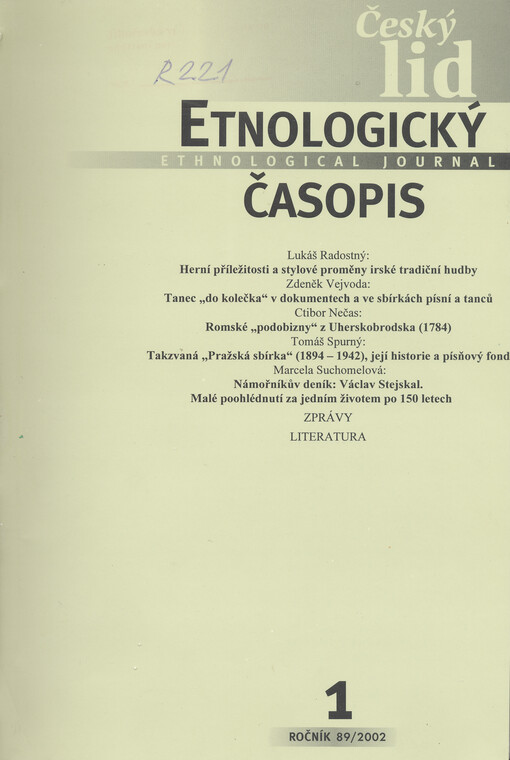 Český lid : sborník věnovaný studiu lidu českého v Čechách, na Moravě, ve Slezsku a na Slovensku
