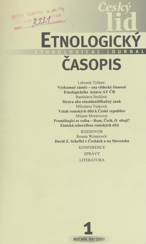 Český lid : sborník věnovaný studiu lidu českého v Čechách, na Moravě, ve Slezsku a na Slovensku