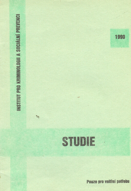 K výzkumům trestné činnosti v oblasti ekonomiky