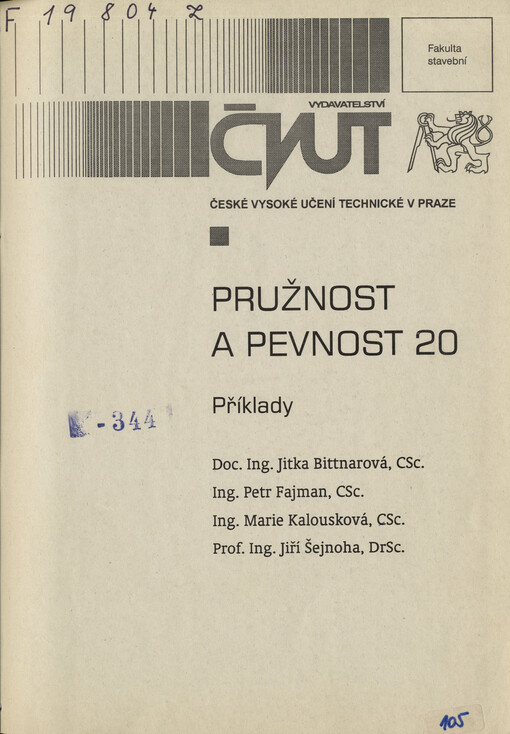 
  Pružnost a pevnost 20
  : Příklady