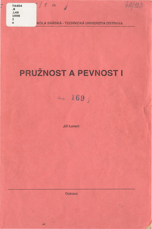 Pružnost a pevnost I.