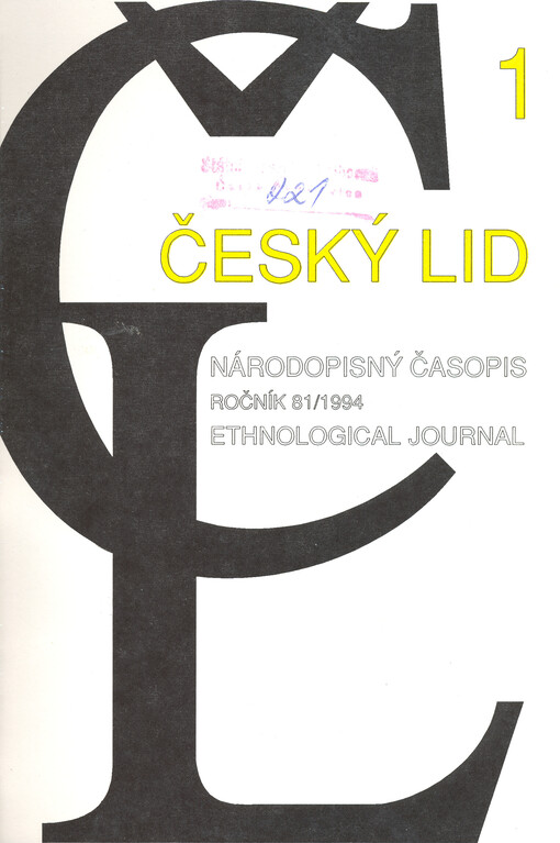 Český lid : sborník věnovaný studiu lidu českého v Čechách, na Moravě, ve Slezsku a na Slovensku