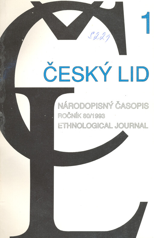Český lid : sborník věnovaný studiu lidu českého v Čechách, na Moravě, ve Slezsku a na Slovensku