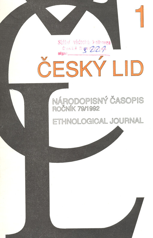 Český lid : sborník věnovaný studiu lidu českého v Čechách, na Moravě, ve Slezsku a na Slovensku