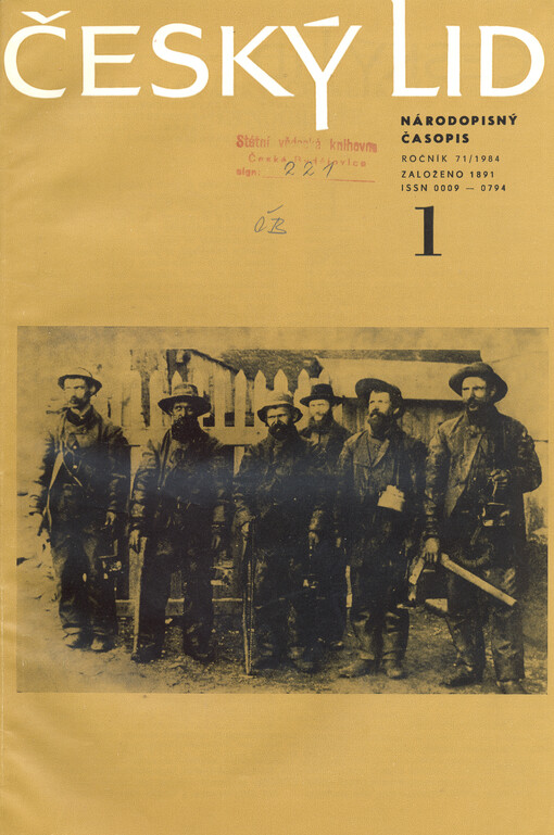 Český lid : sborník věnovaný studiu lidu českého v Čechách, na Moravě, ve Slezsku a na Slovensku
