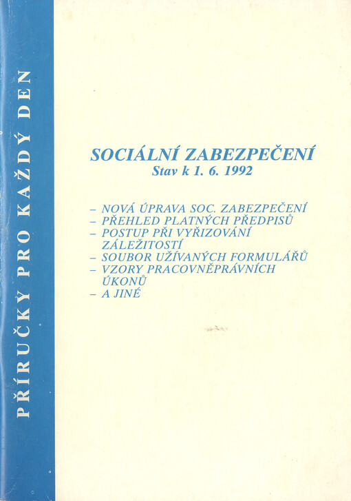 Sociální zabezpečení : Stav k 1. 6. 1992